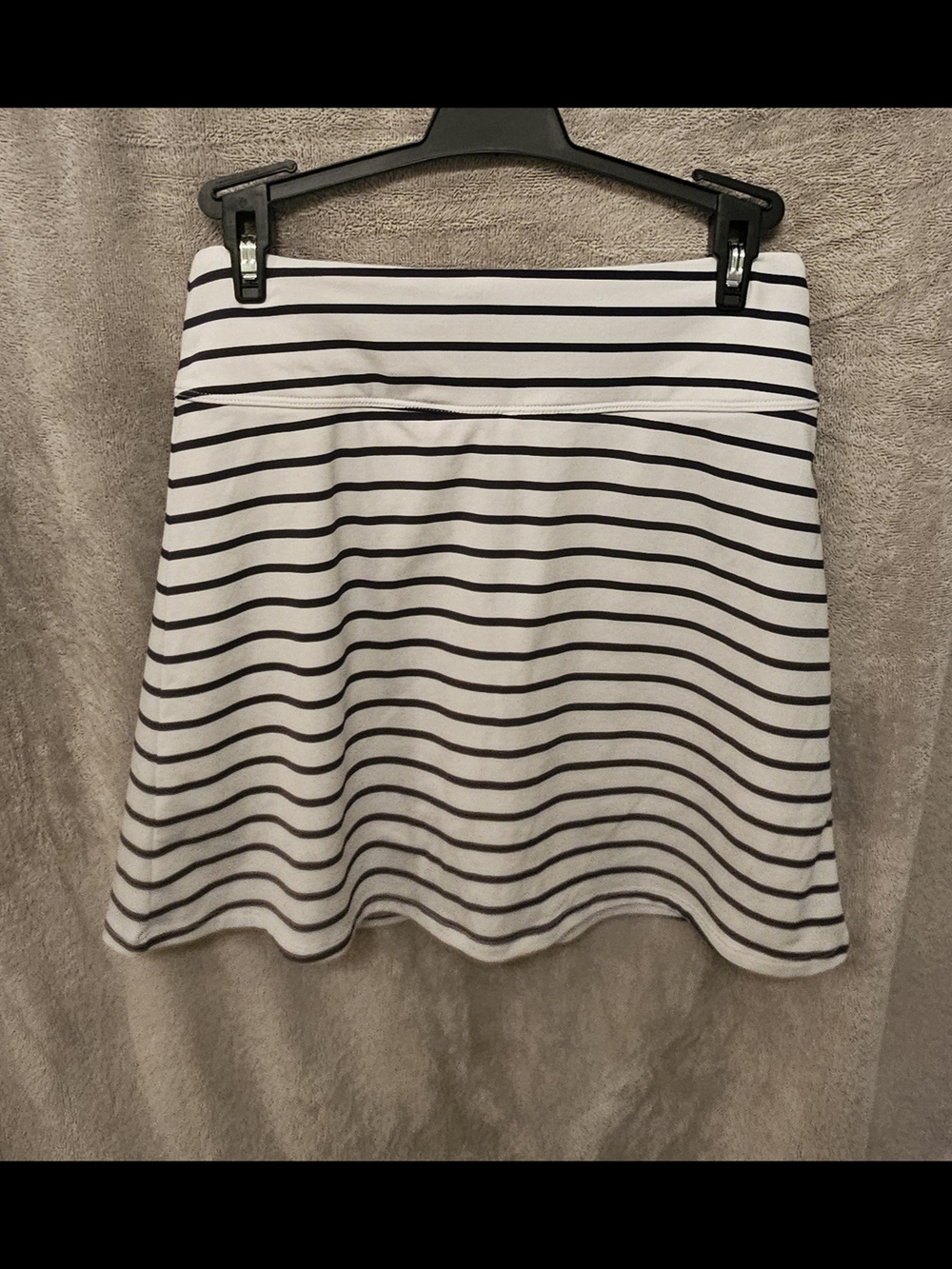 Striped Black and White Athletic Skort Shorts